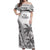 Custom Fiji Rugby Off Shoulder Maxi Dress Polynesian Fijian Masi Palm Tree