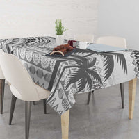 Custom Fiji Rugby Tablecloth Polynesian Fijian Masi Palm Tree