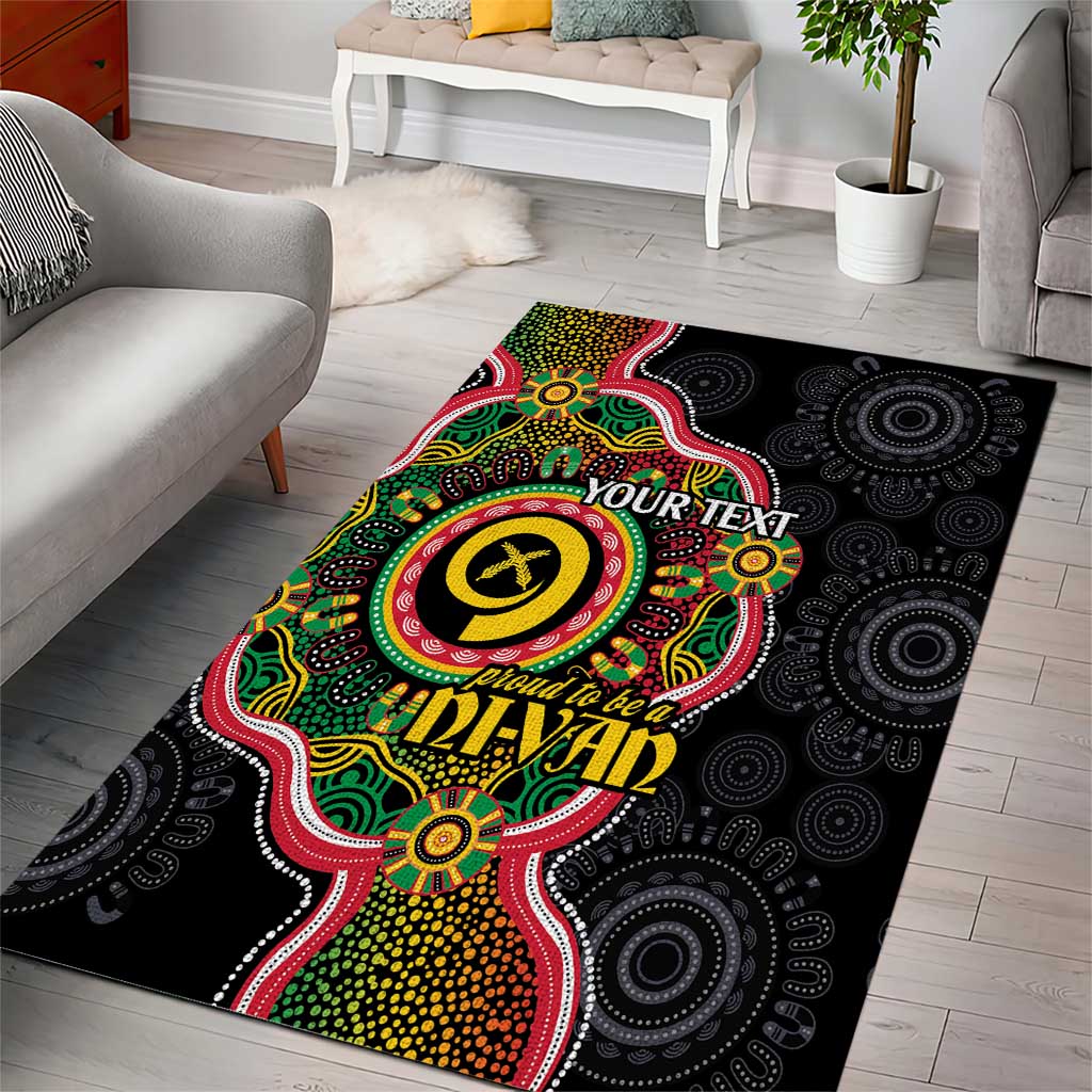 Vanuatu Personalised Area Rug Aboriginal Dot Paitnting LT9 - Polynesian Pride