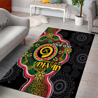 Vanuatu Personalised Area Rug Aboriginal Dot Paitnting LT9 - Polynesian Pride