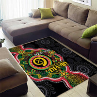 Vanuatu Personalised Area Rug Aboriginal Dot Paitnting LT9 - Polynesian Pride