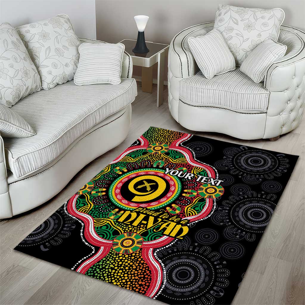 Vanuatu Personalised Area Rug Aboriginal Dot Paitnting LT9 - Polynesian Pride
