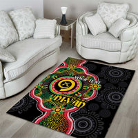 Vanuatu Personalised Area Rug Aboriginal Dot Paitnting LT9 - Polynesian Pride