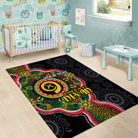 Vanuatu Personalised Area Rug Aboriginal Dot Paitnting LT9 - Polynesian Pride