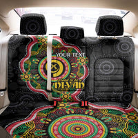 Vanuatu Personalised Back Car Seat Cover Aboriginal Dot Paitnting - Polynesian Pride