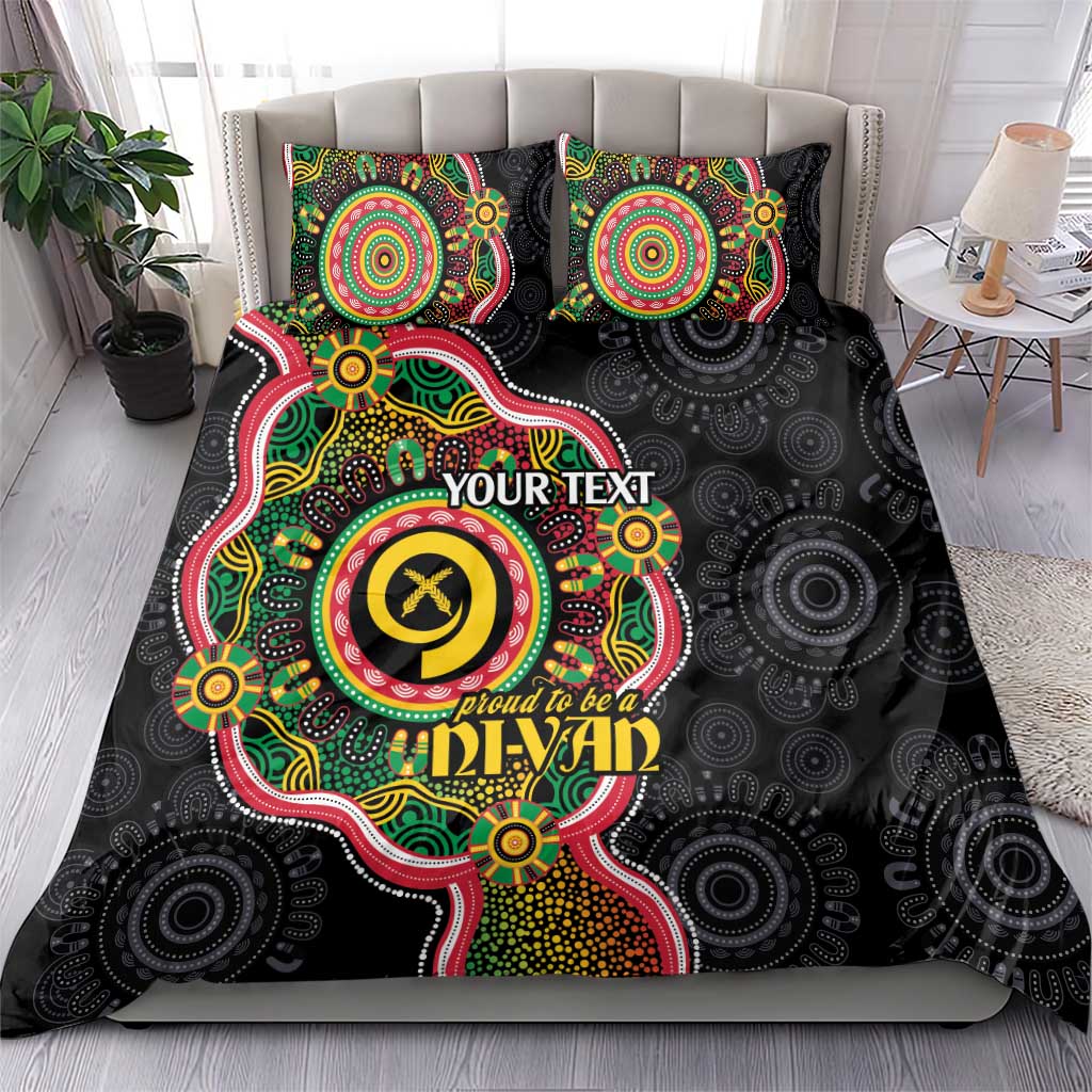 Vanuatu Personalised Bedding Set Aboriginal Dot Paitnting LT9 - Polynesian Pride