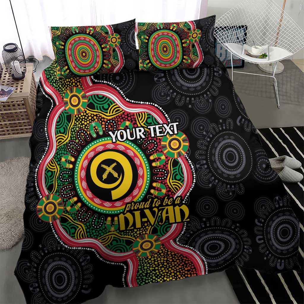 Vanuatu Personalised Bedding Set Aboriginal Dot Paitnting LT9 - Polynesian Pride