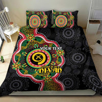 Vanuatu Personalised Bedding Set Aboriginal Dot Paitnting LT9 - Polynesian Pride