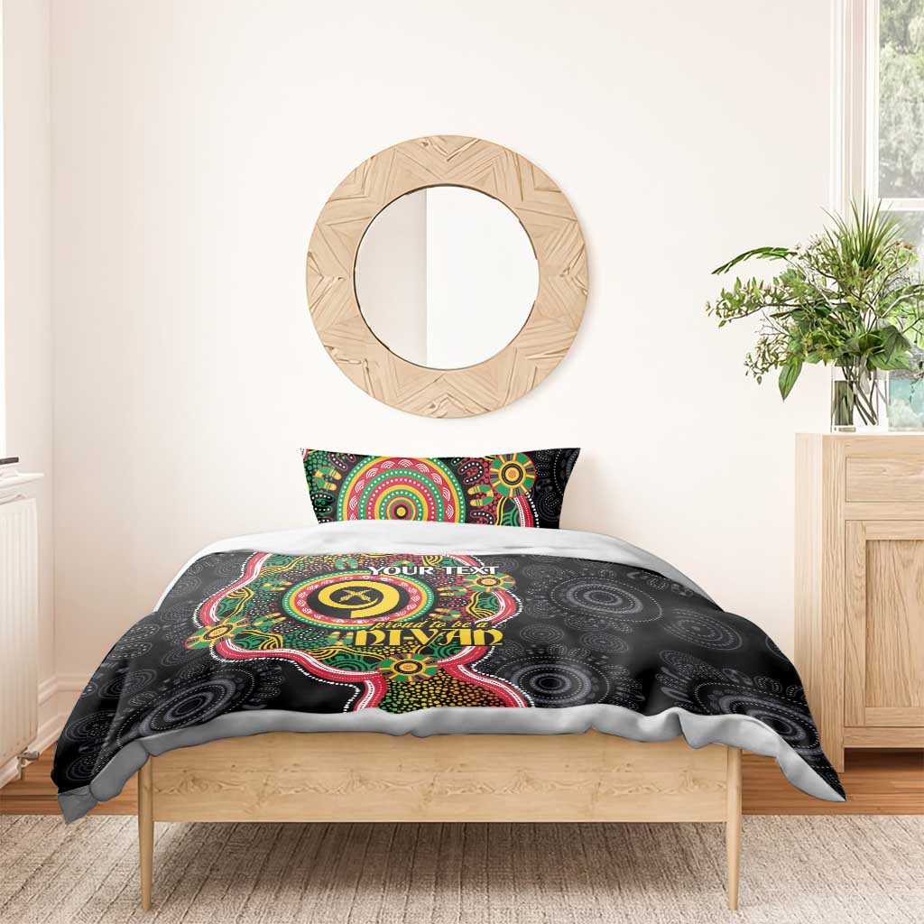 Vanuatu Personalised Bedding Set Aboriginal Dot Paitnting LT9 - Polynesian Pride