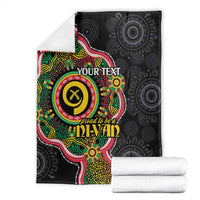 Vanuatu Personalised Blanket Aboriginal Dot Paitnting - Polynesian Pride