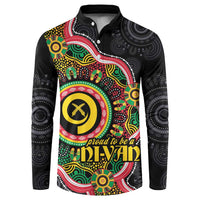 Vanuatu Personalised Button Sweatshirt Aboriginal Dot Paitnting - Polynesian Pride