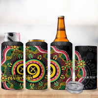 Vanuatu Personalised 4 in 1 Can Cooler Tumbler Aboriginal Dot Paitnting LT9 - Polynesian Pride