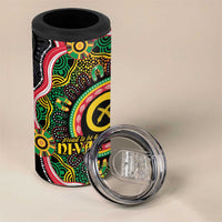 Vanuatu Personalised 4 in 1 Can Cooler Tumbler Aboriginal Dot Paitnting LT9 - Polynesian Pride