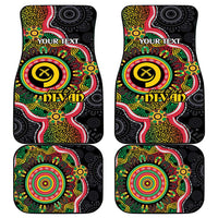 Vanuatu Personalised Car Mats Aboriginal Dot Paitnting LT9 - Polynesian Pride