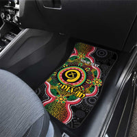 Vanuatu Personalised Car Mats Aboriginal Dot Paitnting LT9 - Polynesian Pride