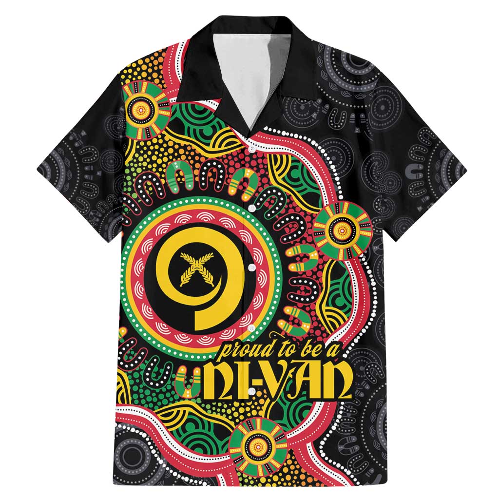 Vanuatu Personalised Family Matching Mermaid Dress and Hawaiian Shirt Aboriginal Dot Paitnting - Polynesian Pride