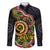 Vanuatu Personalised Family Matching Off The Shoulder Long Sleeve Dress and Hawaiian Shirt Aboriginal Dot Paitnting - Polynesian Pride
