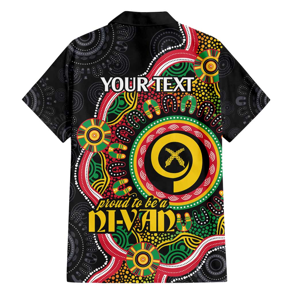 Vanuatu Personalised Family Matching Off Shoulder Short Dress and Hawaiian Shirt Aboriginal Dot Paitnting - Polynesian Pride