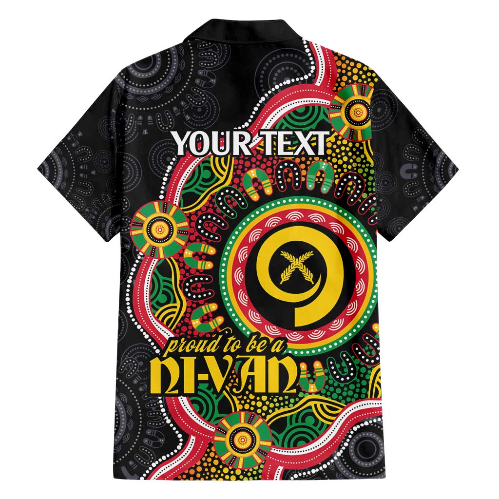 Vanuatu Personalised Family Matching Short Sleeve Bodycon Dress and Hawaiian Shirt Aboriginal Dot Paitnting - Polynesian Pride