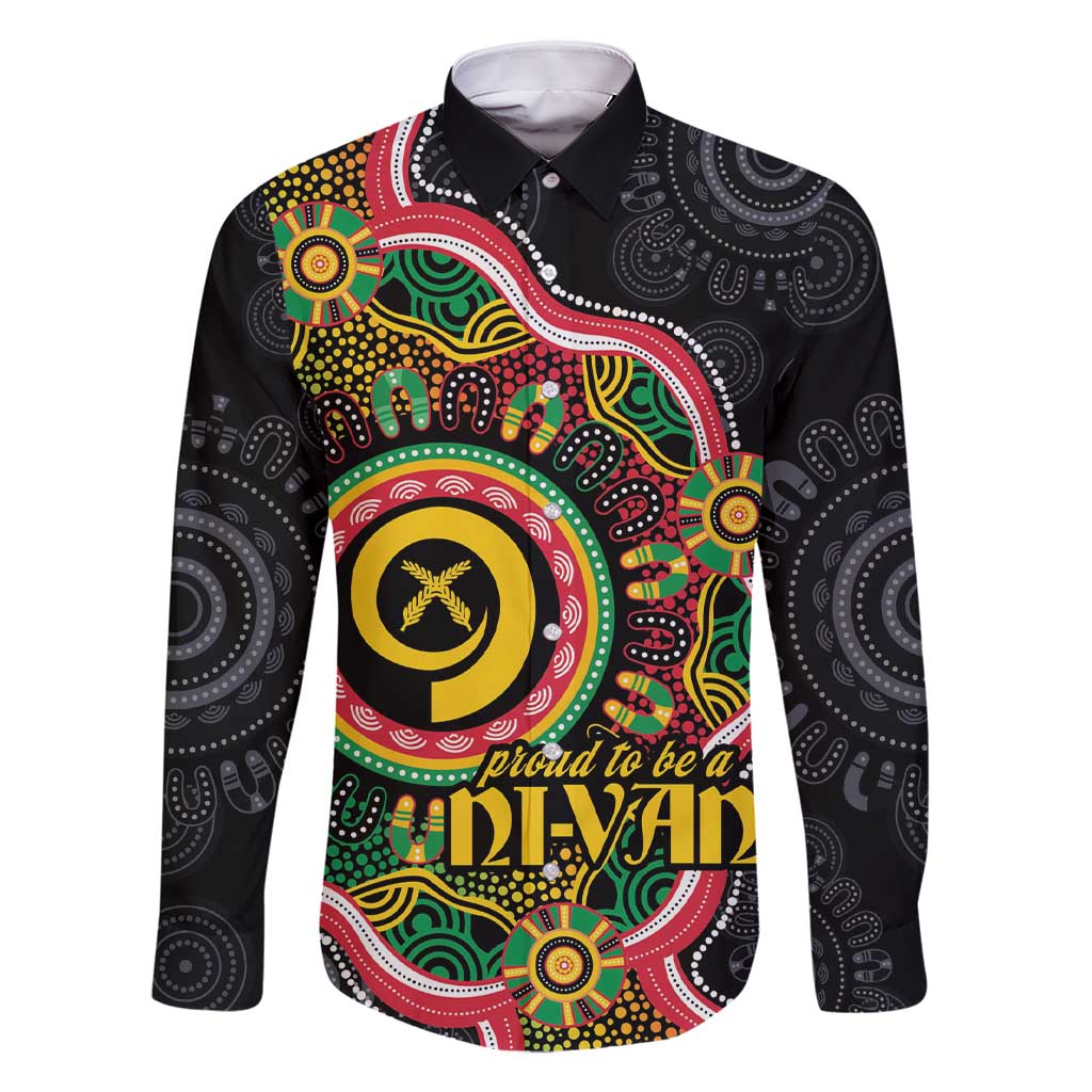 Vanuatu Personalised Family Matching Short Sleeve Bodycon Dress and Hawaiian Shirt Aboriginal Dot Paitnting - Polynesian Pride