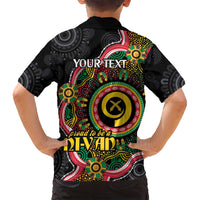 Vanuatu Personalised Family Matching Summer Maxi Dress and Hawaiian Shirt Aboriginal Dot Paitnting - Polynesian Pride