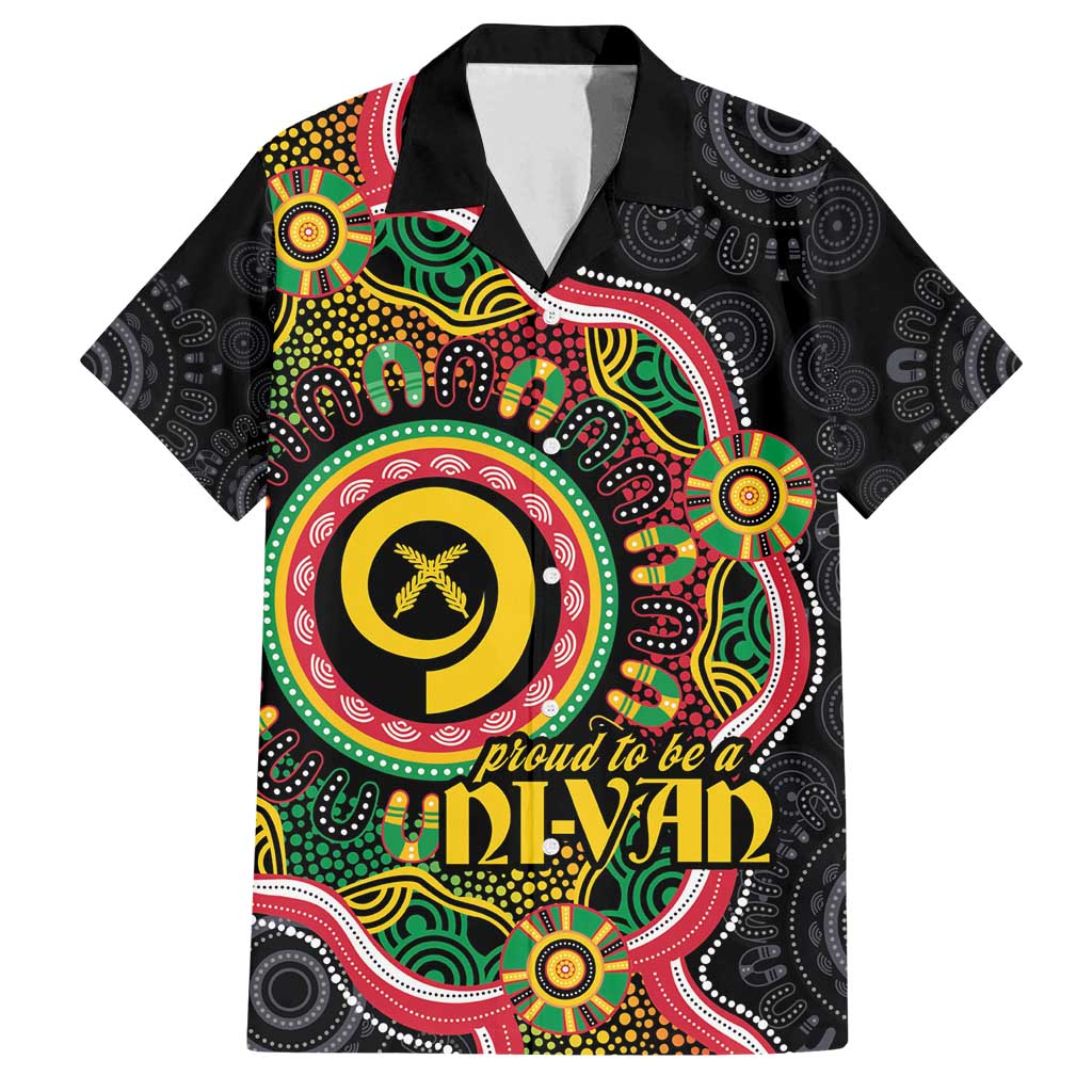 Vanuatu Personalised Family Matching Summer Maxi Dress and Hawaiian Shirt Aboriginal Dot Paitnting - Polynesian Pride