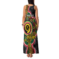 Vanuatu Personalised Family Matching Tank Maxi Dress and Hawaiian Shirt Aboriginal Dot Paitnting - Polynesian Pride