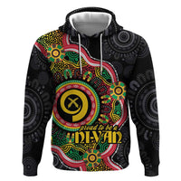 Vanuatu Personalised Hoodie Aboriginal Dot Paitnting - Polynesian Pride