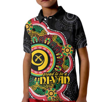 Vanuatu Personalised Kid Polo Shirt Aboriginal Dot Paitnting - Polynesian Pride