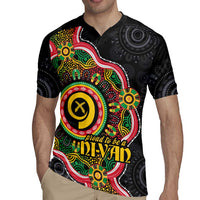 Vanuatu Personalised Rugby Jersey Aboriginal Dot Paitnting - Polynesian Pride