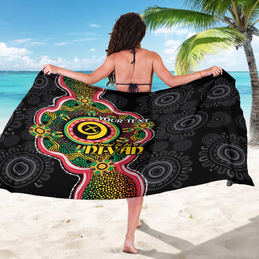 Vanuatu Personalised Sarong Aboriginal Dot Paitnting LT9 - Polynesian Pride