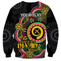Vanuatu Personalised Sweatshirt Aboriginal Dot Paitnting - Polynesian Pride