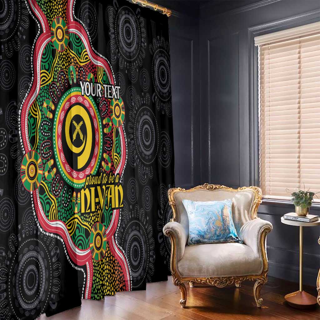 Vanuatu Personalised Window Curtain Aboriginal Dot Paitnting LT9 - Polynesian Pride