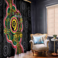 Vanuatu Personalised Window Curtain Aboriginal Dot Paitnting LT9 - Polynesian Pride