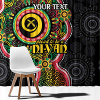 Vanuatu Personalised Window Curtain Aboriginal Dot Paitnting LT9 - Polynesian Pride