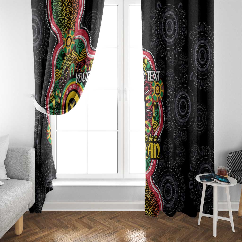 Vanuatu Personalised Window Curtain Aboriginal Dot Paitnting LT9 - Polynesian Pride