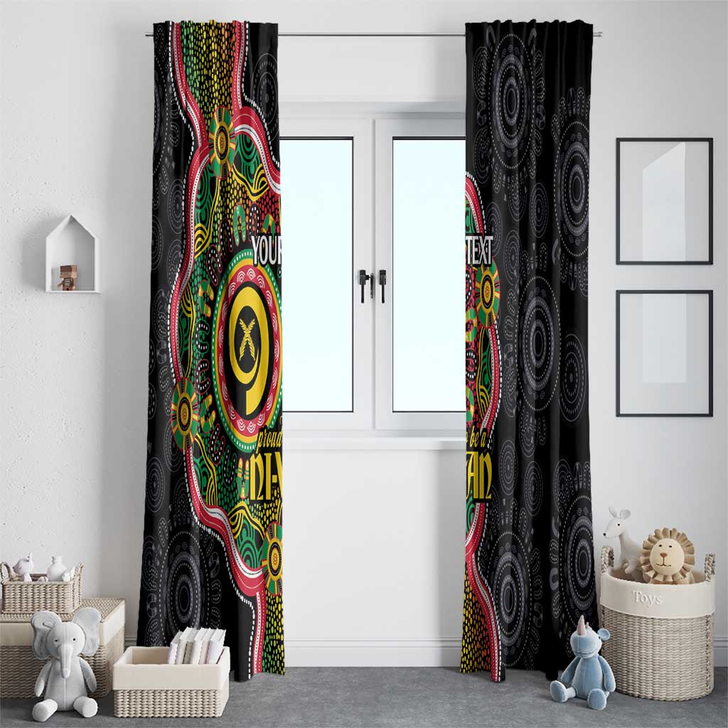 Vanuatu Personalised Window Curtain Aboriginal Dot Paitnting LT9 - Polynesian Pride
