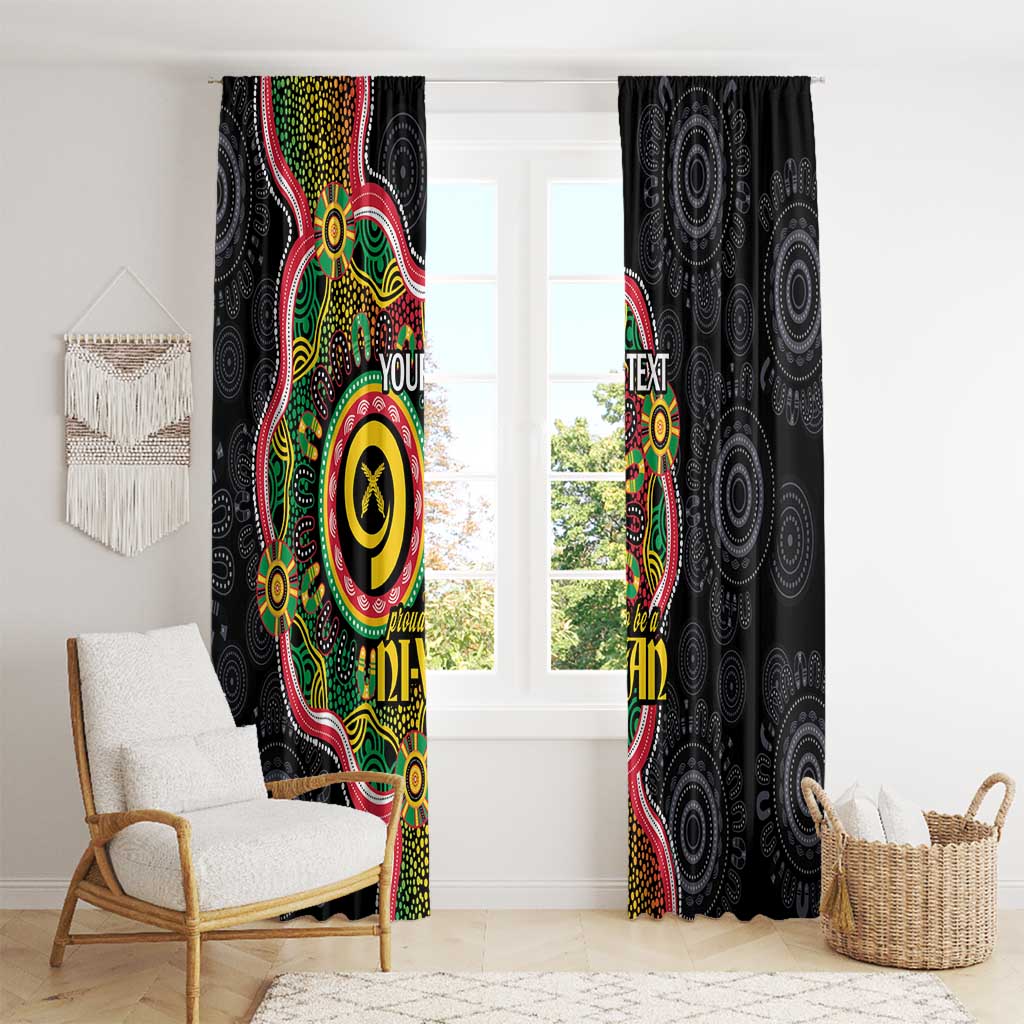 Vanuatu Personalised Window Curtain Aboriginal Dot Paitnting LT9 - Polynesian Pride