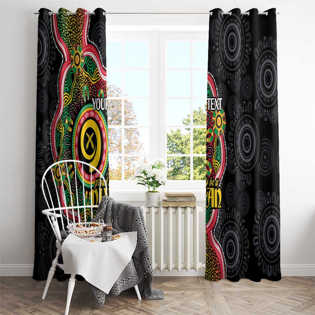Vanuatu Personalised Window Curtain Aboriginal Dot Paitnting LT9 - Polynesian Pride