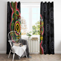 Vanuatu Personalised Window Curtain Aboriginal Dot Paitnting LT9 - Polynesian Pride