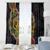 Vanuatu Personalised Window Curtain Aboriginal Dot Paitnting LT9 - Polynesian Pride