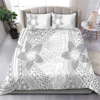 Lotu Tamaiti White Sunday Bedding Set Pacific Plumeria Flowers - White Version