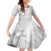 Lotu Tamaiti White Sunday Family Matching Tank Maxi Dress and Hawaiian Shirt Pacific Plumeria Flowers - White Version