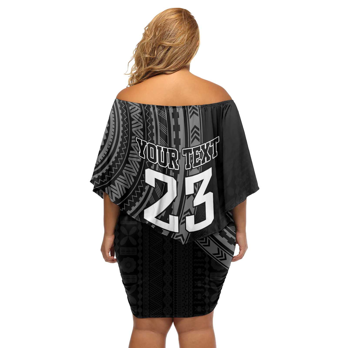 Custom Fiji New Zealand Rugby Off Shoulder Short Dress Make History Together