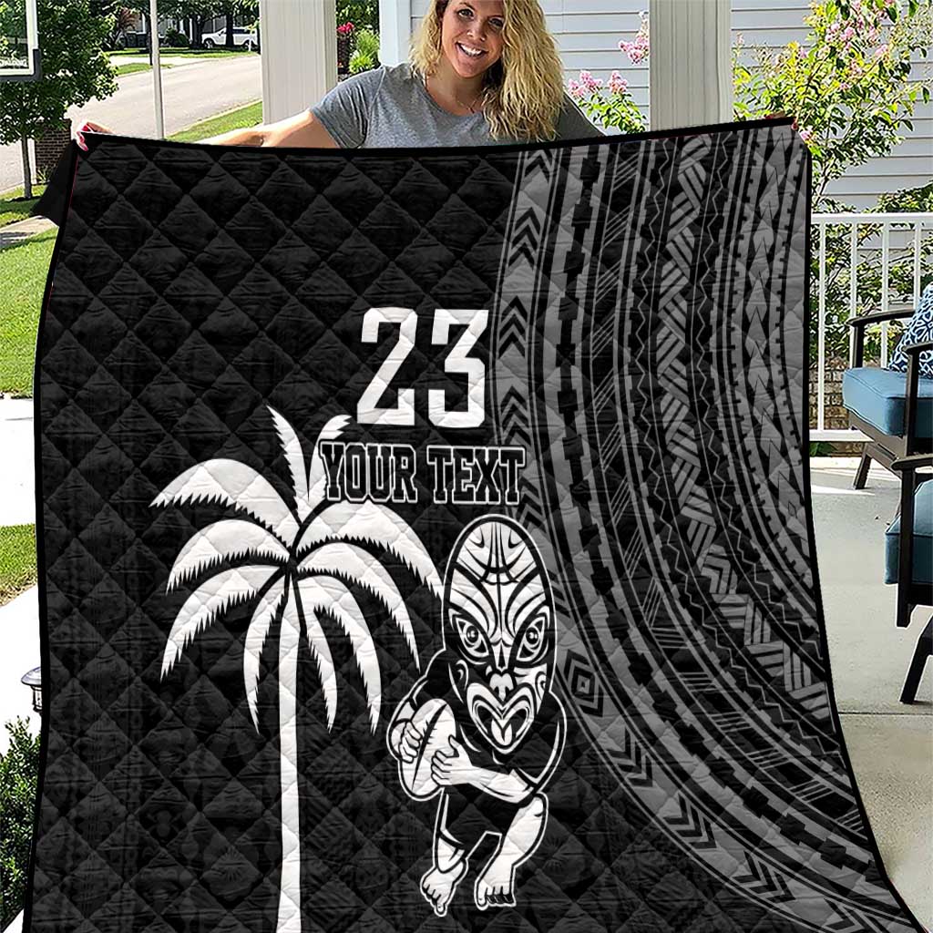 Custom Fiji New Zealand Rugby Quilt Make History Together