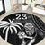 Custom Fiji New Zealand Rugby Round Carpet Make History Together