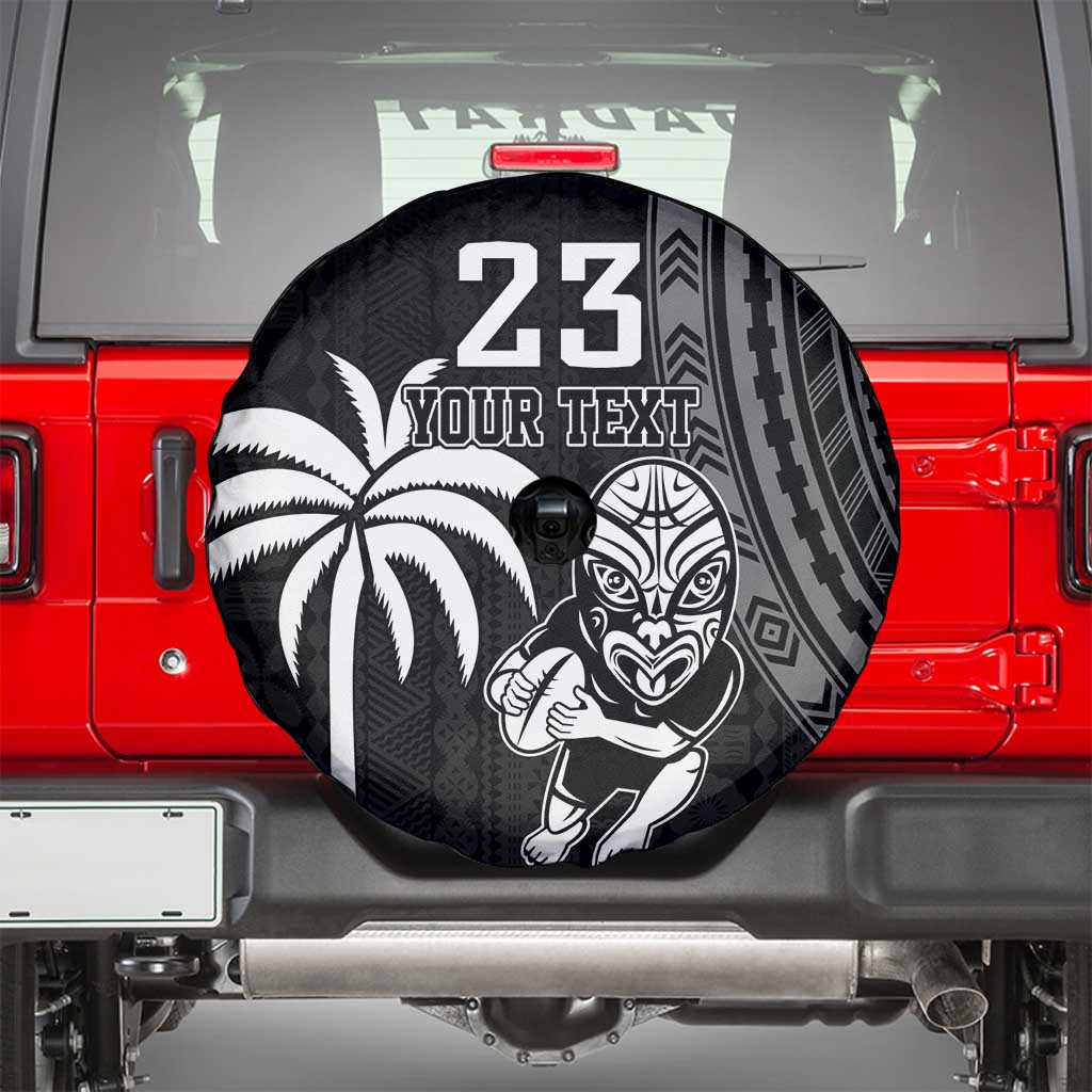 Custom Fiji New Zealand Rugby Spare Tire Cover Make History Together