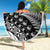 Custom Fiji New Zealand Rugby Beach Blanket Cibi Dance with Black Fern