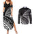 Custom Fiji New Zealand Rugby Couples Matching Summer Maxi Dress and Long Sleeve Button Shirt Cibi Dance with Black Fern