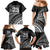 Custom Fiji New Zealand Rugby Family Matching Mermaid Dress and Hawaiian Shirt Cibi Dance with Black Fern